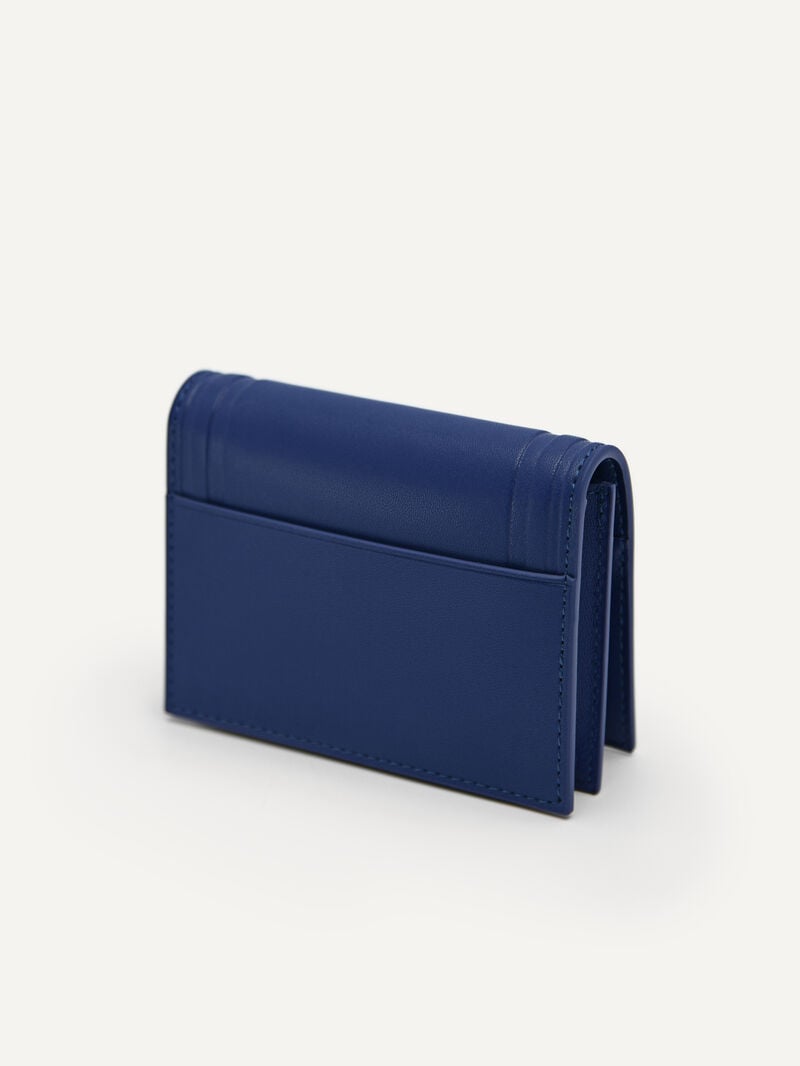 Pedro Leather Bi-Fold Men Card Holders Navy | Q9Q-2747