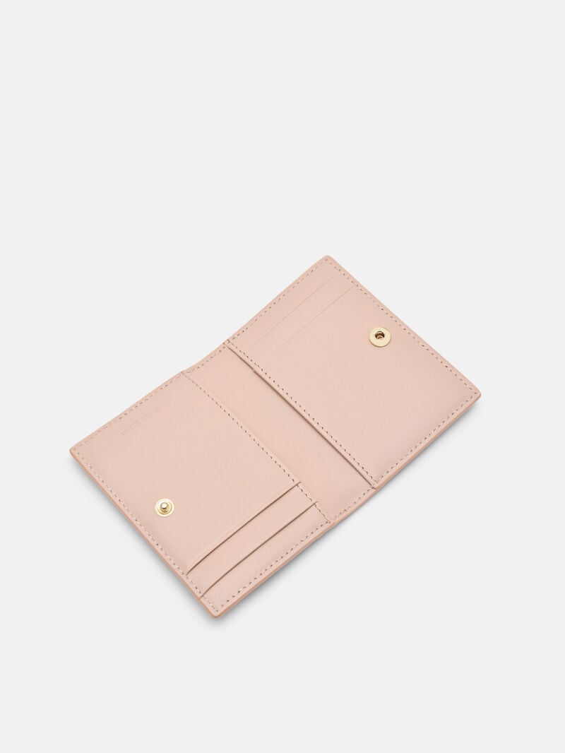 Pedro Leather Bi-Fold Women Card Holders Nude | Q9Q-2743