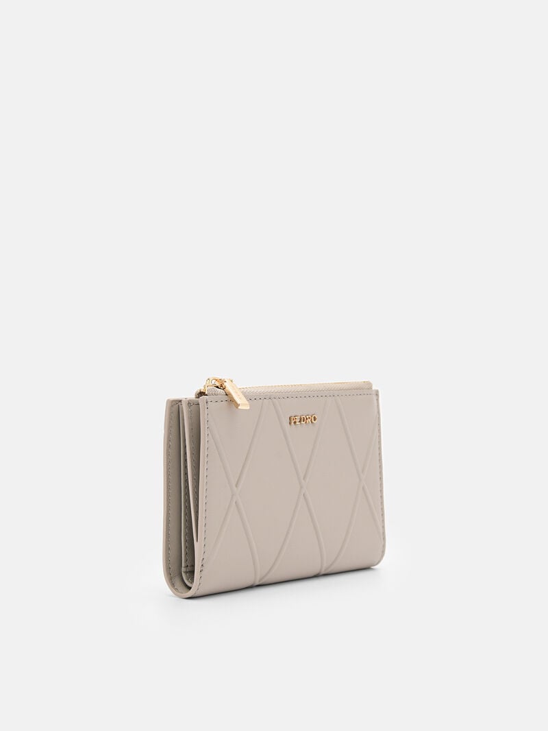 Pedro Leather Bi-Fold Women Wallets Taupe | Q9Q-2740