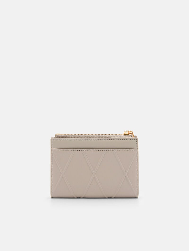 Pedro Leather Bi-Fold Women Wallets Taupe | Q9Q-2740