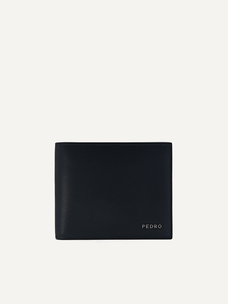 Pedro Leather Bi-Fold with Coin Pouch Men Wallets Black | Q9Q-2722