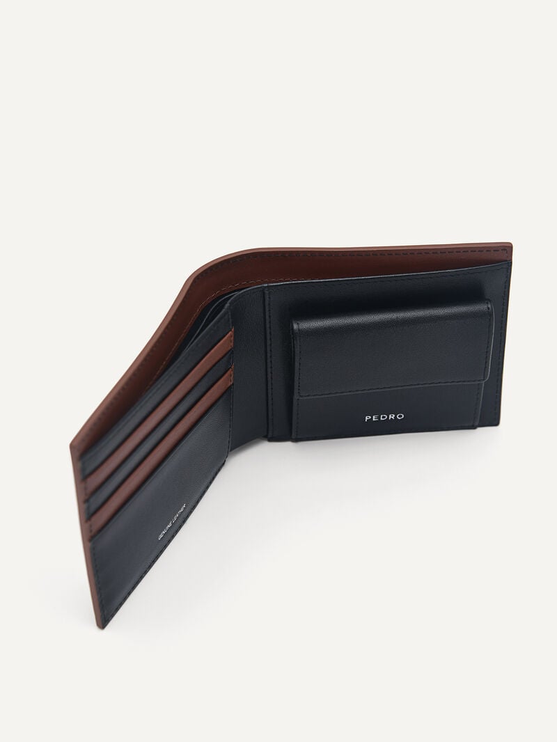 Pedro Leather Bi-Fold with Coin Pouch Men Wallets Brown | Q9Q-2721