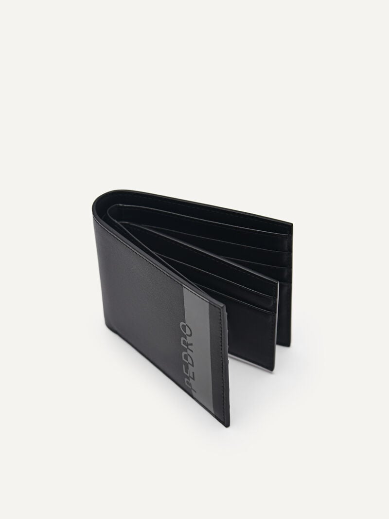 Pedro Leather Bi-Fold with Insert Men Wallets Black | Q9Q-2719