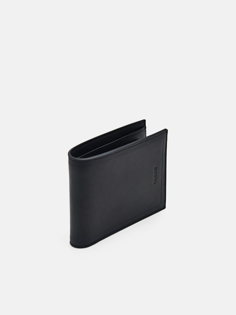 Pedro Leather Bi-Fold with Insert Men Wallets Black | Q9Q-2718