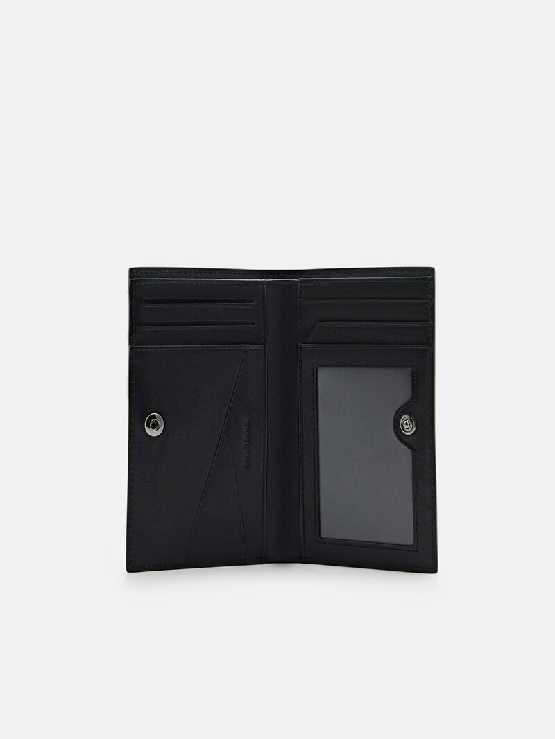 Pedro Leather Bi-Fold with Lanyard Men Card Holders Black | Q9Q-2710