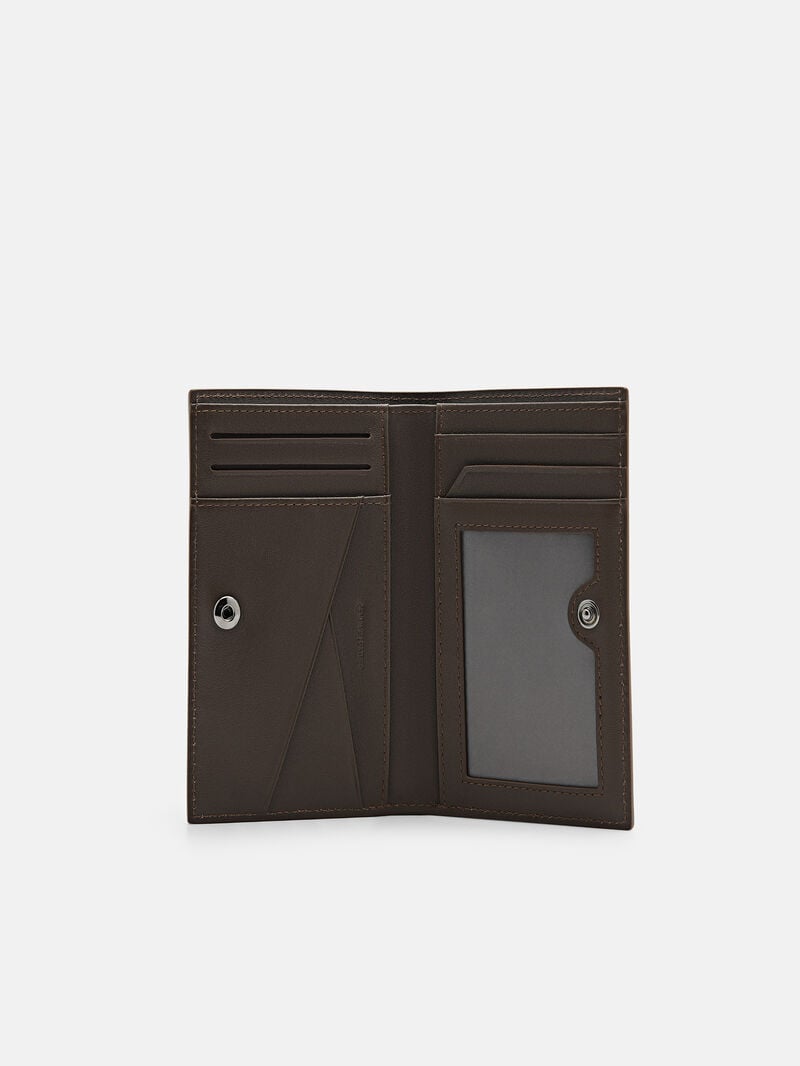 Pedro Leather Bi-Fold with Lanyard Men Card Holders Taupe | Q9Q-2709