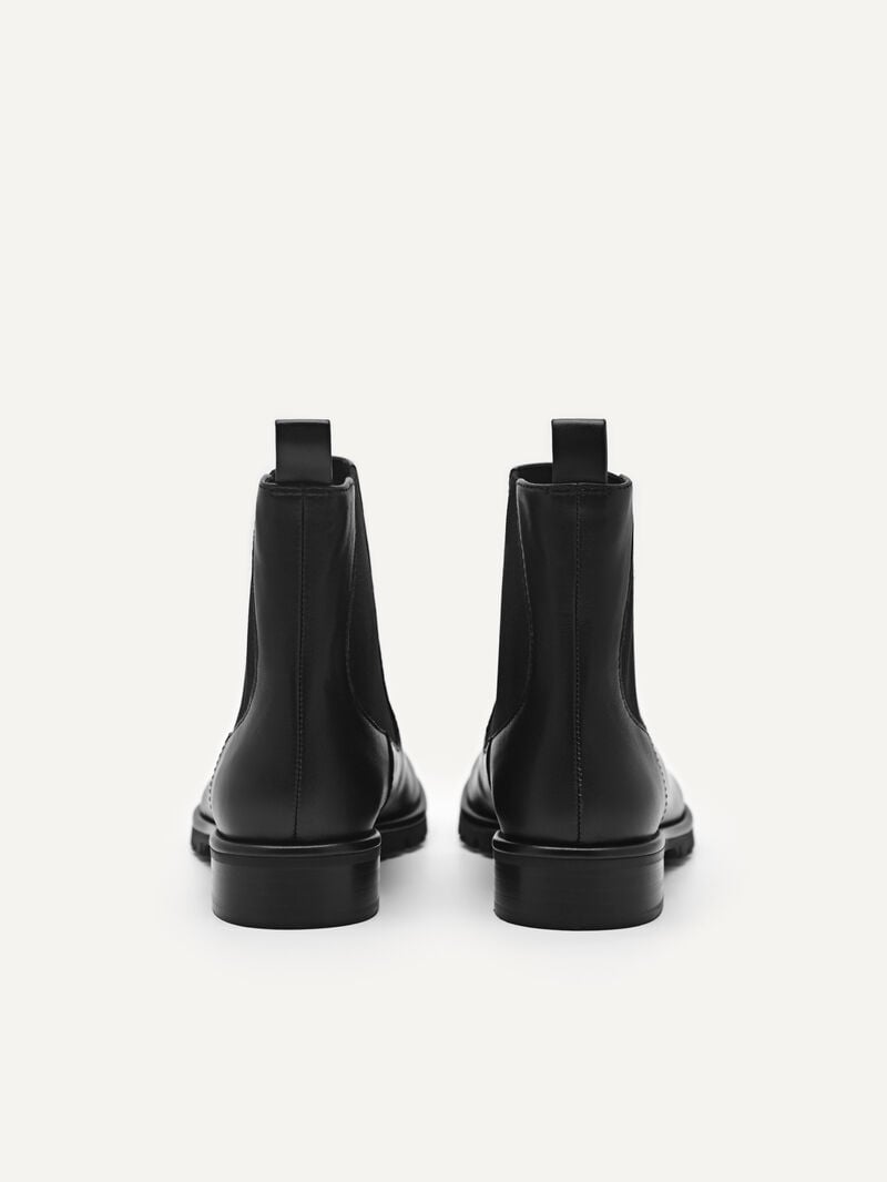 Pedro Leather Boots Women Chelsea Boots Black | Q9Q-1352