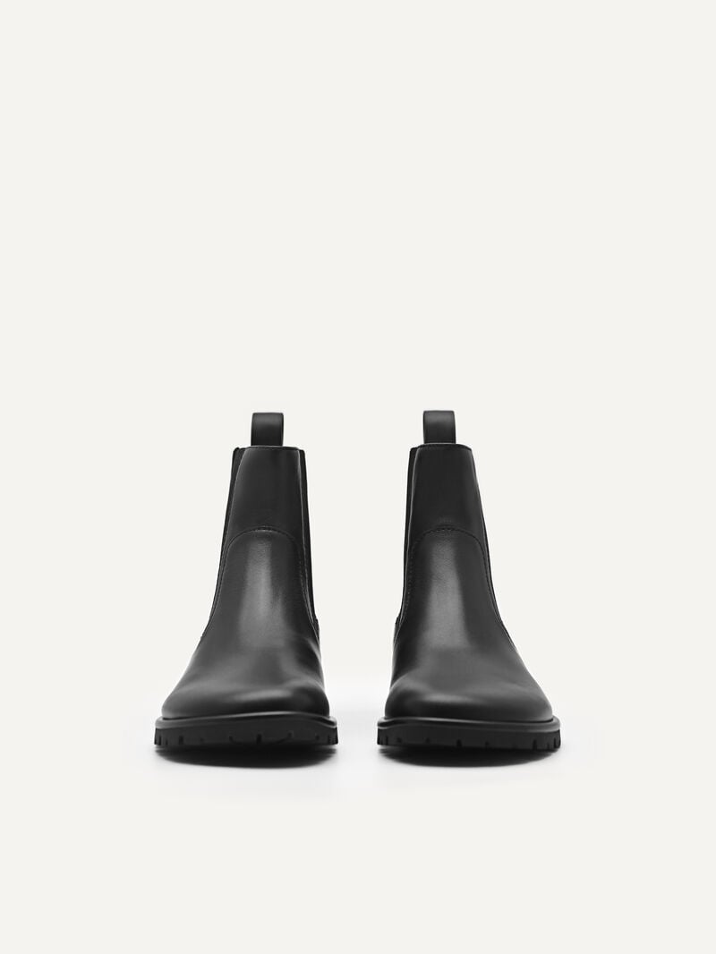 Pedro Leather Boots Women Chelsea Boots Black | Q9Q-1352