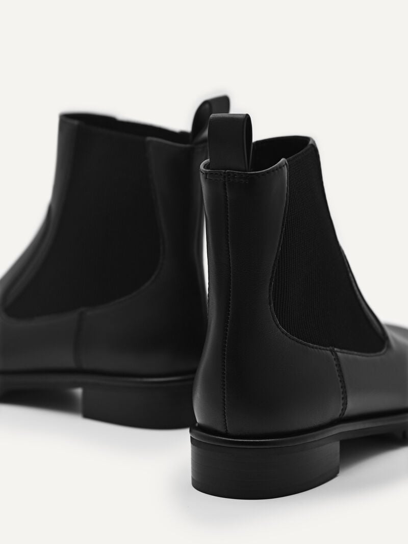 Pedro Leather Boots Women Chelsea Boots Black | Q9Q-1352
