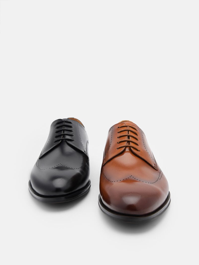 Pedro Leather Brogue Men Derby Shoes Cognac | Q9Q-1748