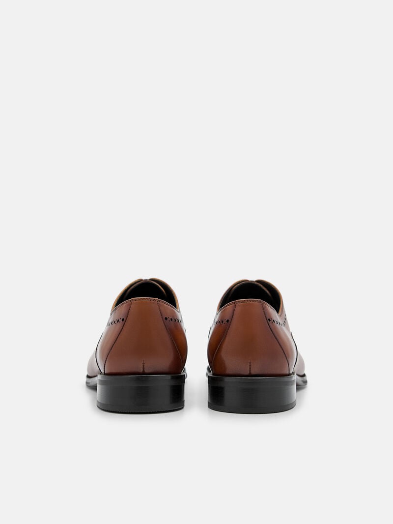 Pedro Leather Brogue Men Oxford Shoes Cognac | Q9Q-1745