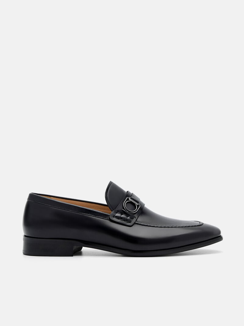 Pedro Leather Buckle Men Loafers Black | Q9Q-1739
