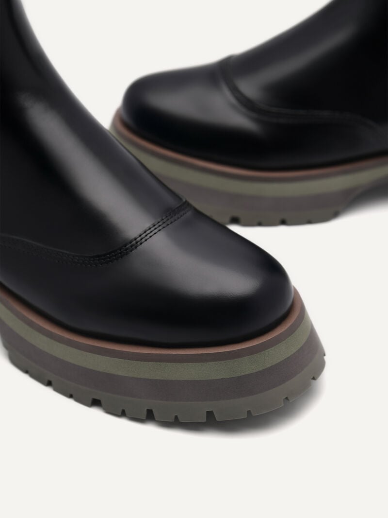 Pedro Leather Buckled Boots Women Chelsea Boots Black | Q9Q-1349