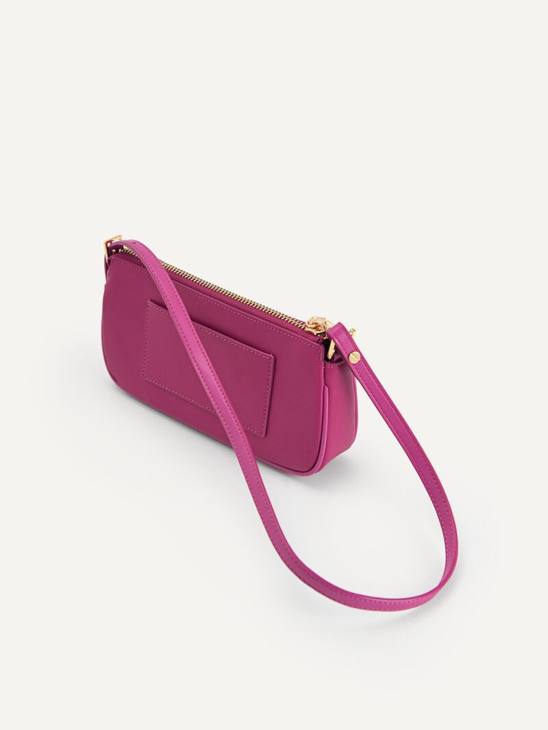 Pedro Leather Chain Detailed Shoulder Bag Women Pouches Fuchsia | Q9Q-969