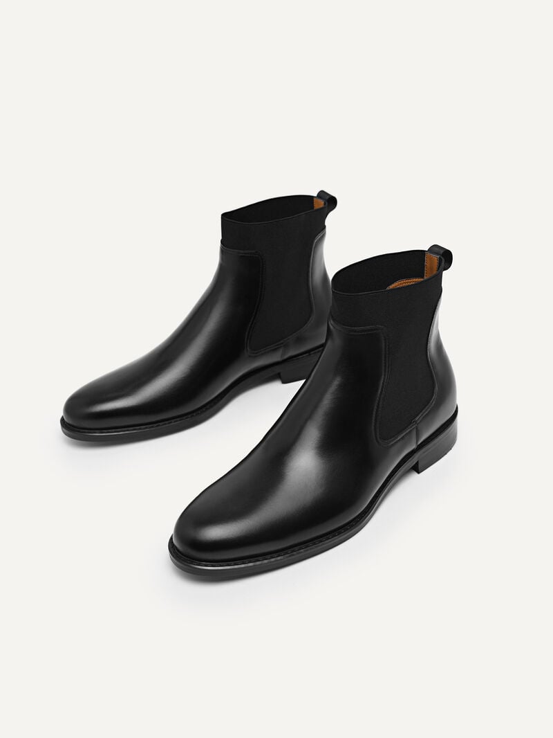Pedro Leather Chelsea Boots Men Boots Black | Q9Q-1732