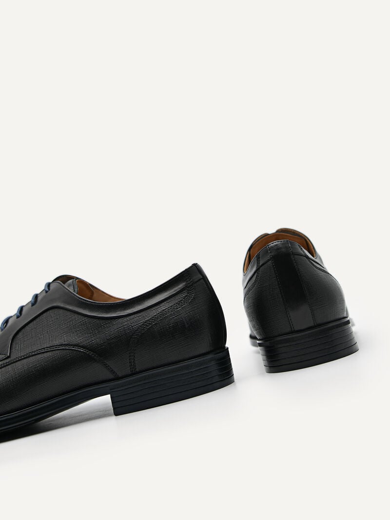Pedro Leather Derby Men Lace Up Shoes Black | Q9Q-1730