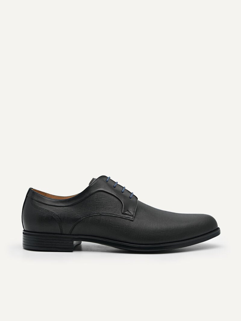 Pedro Leather Derby Men Lace Up Shoes Black | Q9Q-1730