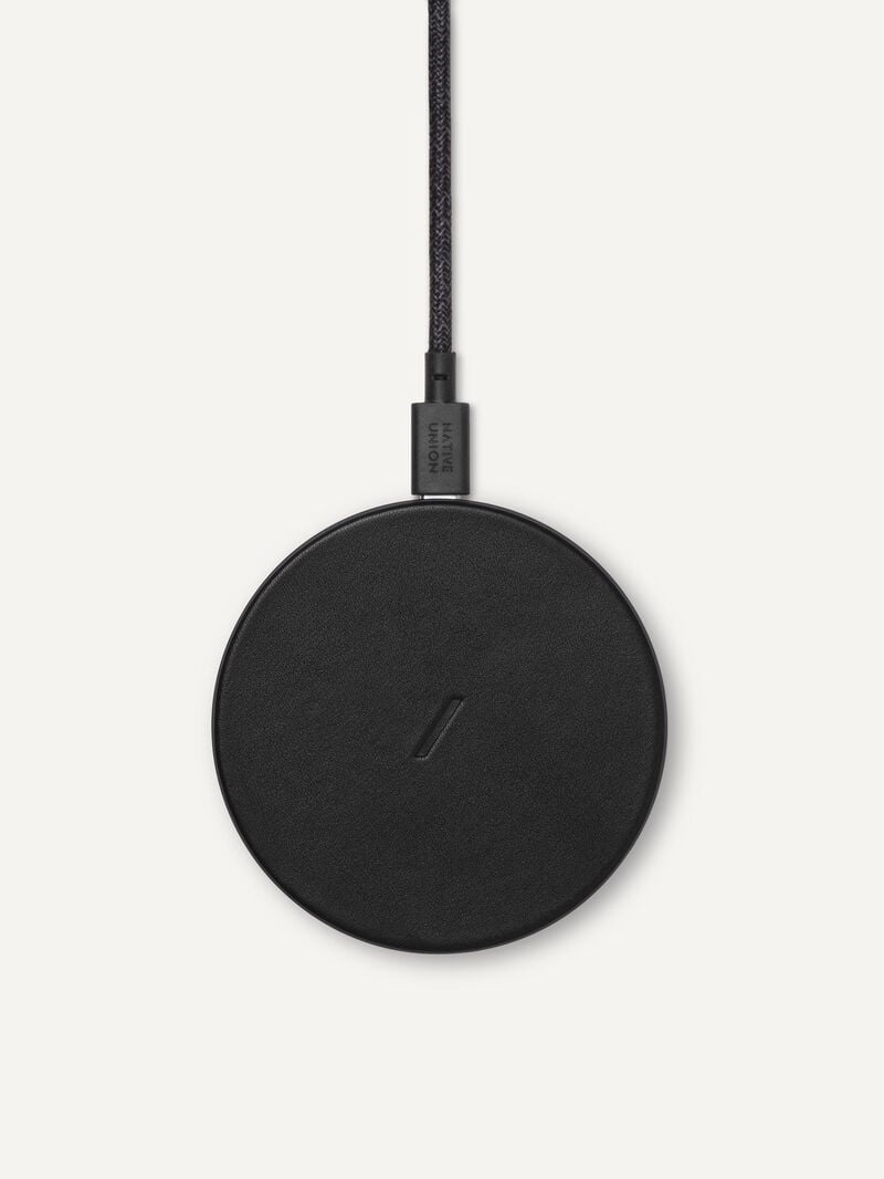 Pedro Leather Drop Wireless Charger Men Tech Accessories Black | Q9Q-966