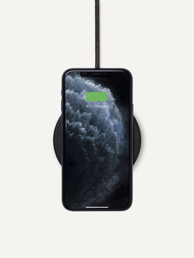 Pedro Leather Drop Wireless Charger Men Tech Accessories Black | Q9Q-966