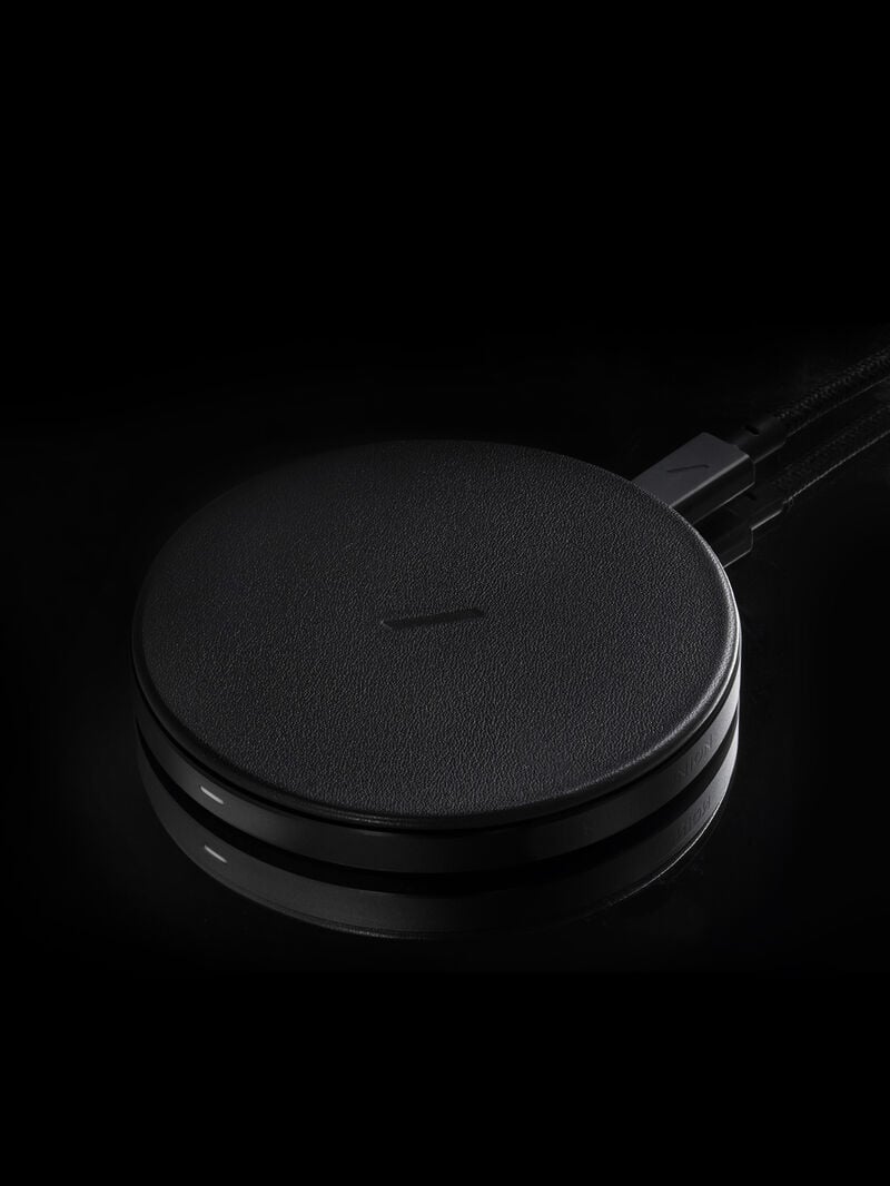 Pedro Leather Drop Wireless Charger Men Tech Accessories Black | Q9Q-966