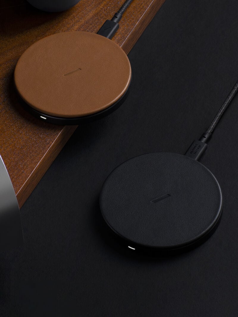 Pedro Leather Drop Wireless Charger Men Tech Accessories Black | Q9Q-966