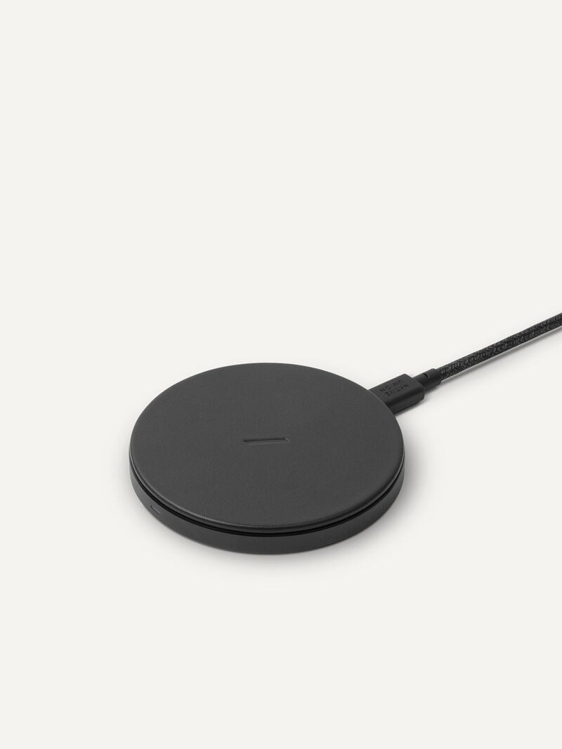 Pedro Leather Drop Wireless Charger Men Tech Accessories Black | Q9Q-966