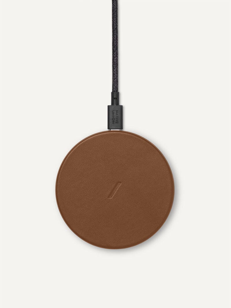 Pedro Leather Drop Wireless Charger Women Tech Accessories Tan | Q9Q-965