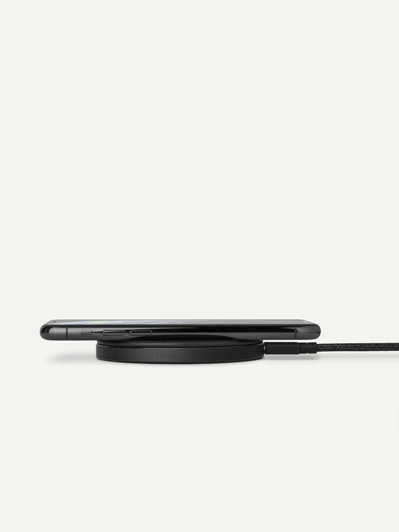 Pedro Leather Drop Wireless Charger Women Tech Accessories Black | Q9Q-964
