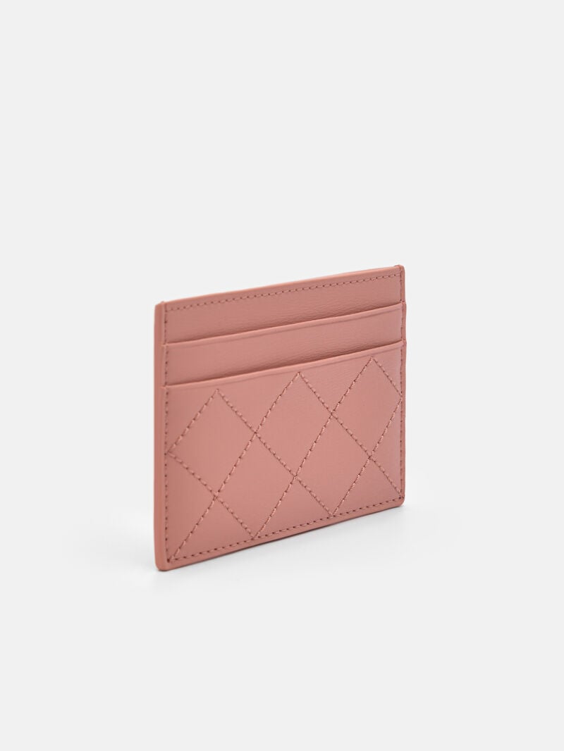 Pedro Leather Embroidered Women Card Holders Blush | Q9Q-963
