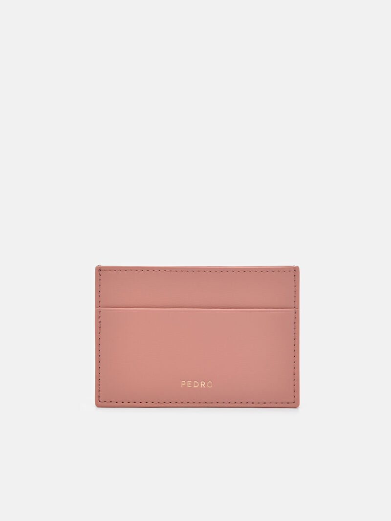 Pedro Leather Embroidered Women Card Holders Blush | Q9Q-963
