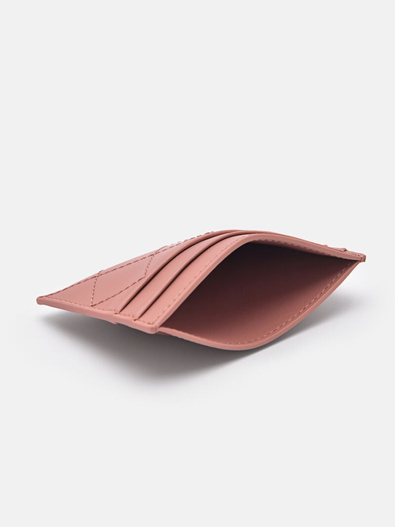 Pedro Leather Embroidered Women Card Holders Blush | Q9Q-963