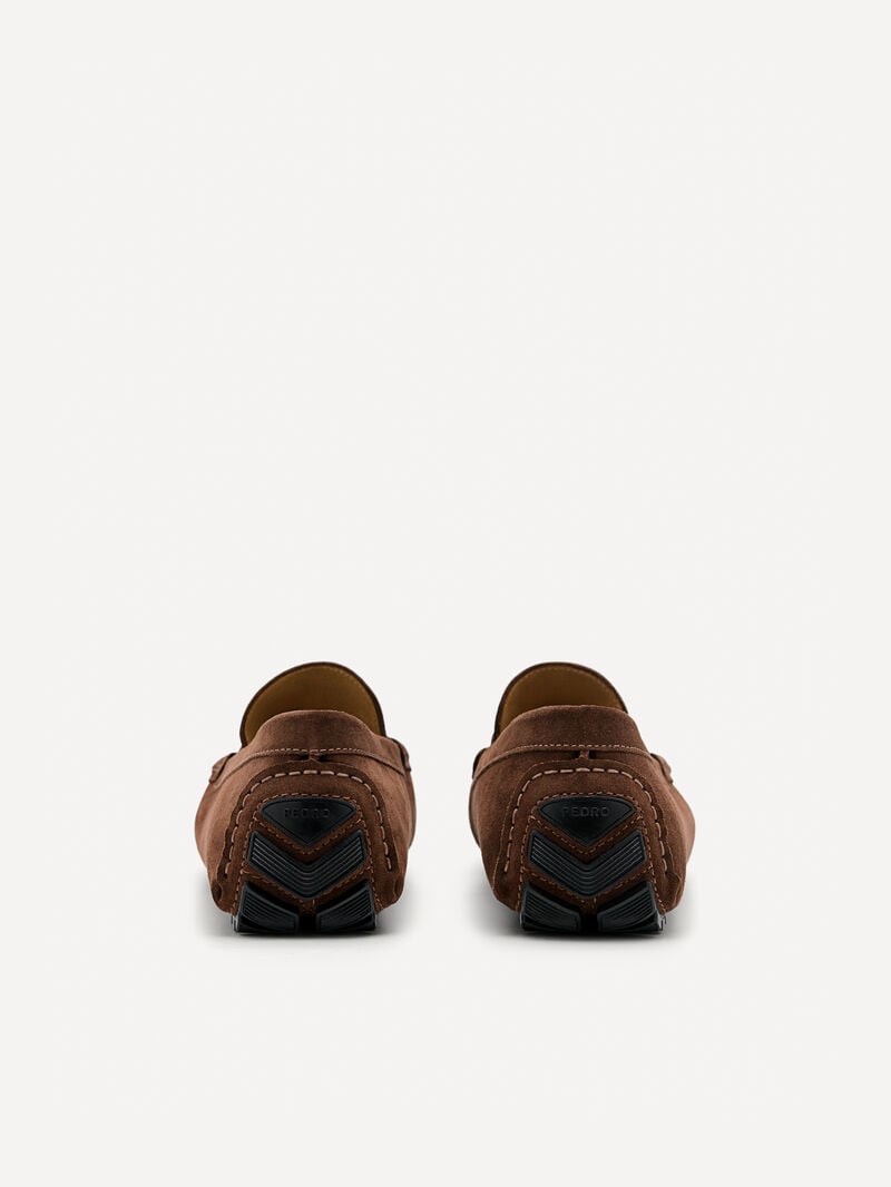 Pedro Leather Hardware Men Moccasins Brown | Q9Q-1726