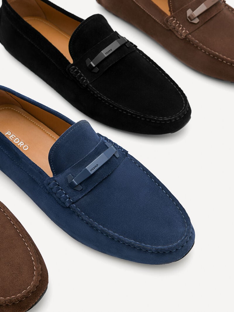 Pedro Leather Hardware Men Moccasins Brown | Q9Q-1726