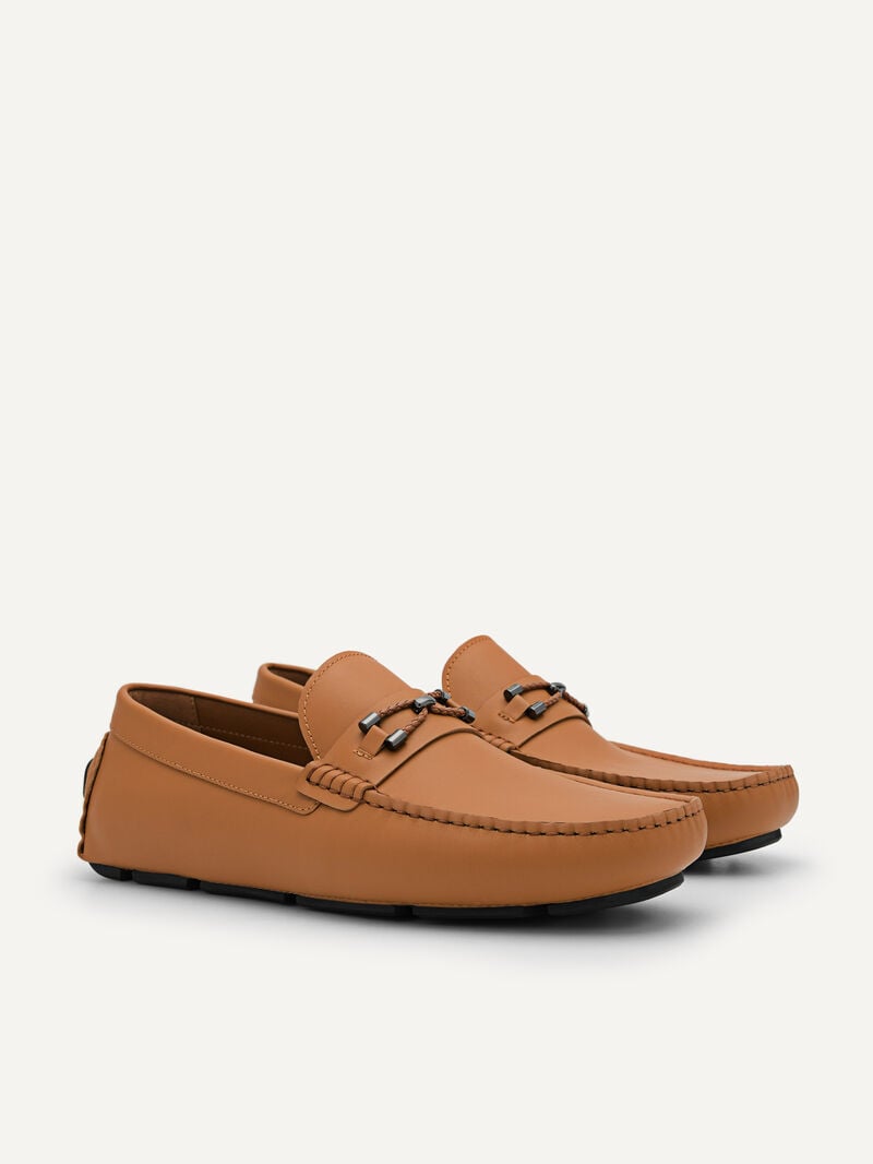 Pedro Leather Horsebit Men Moccasins Camel | Q9Q-2498