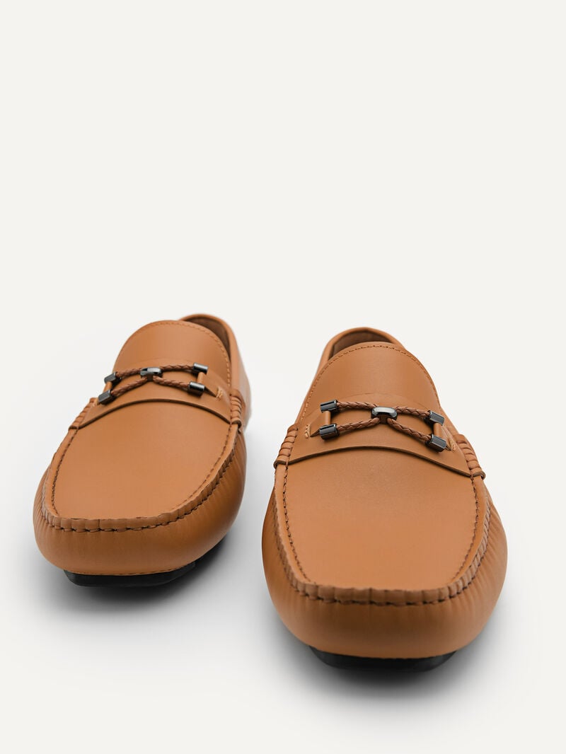 Pedro Leather Horsebit Men Moccasins Camel | Q9Q-2498