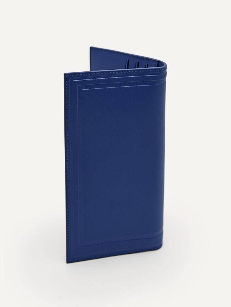 Pedro Leather Long Men Wallets Navy | Q9Q-958