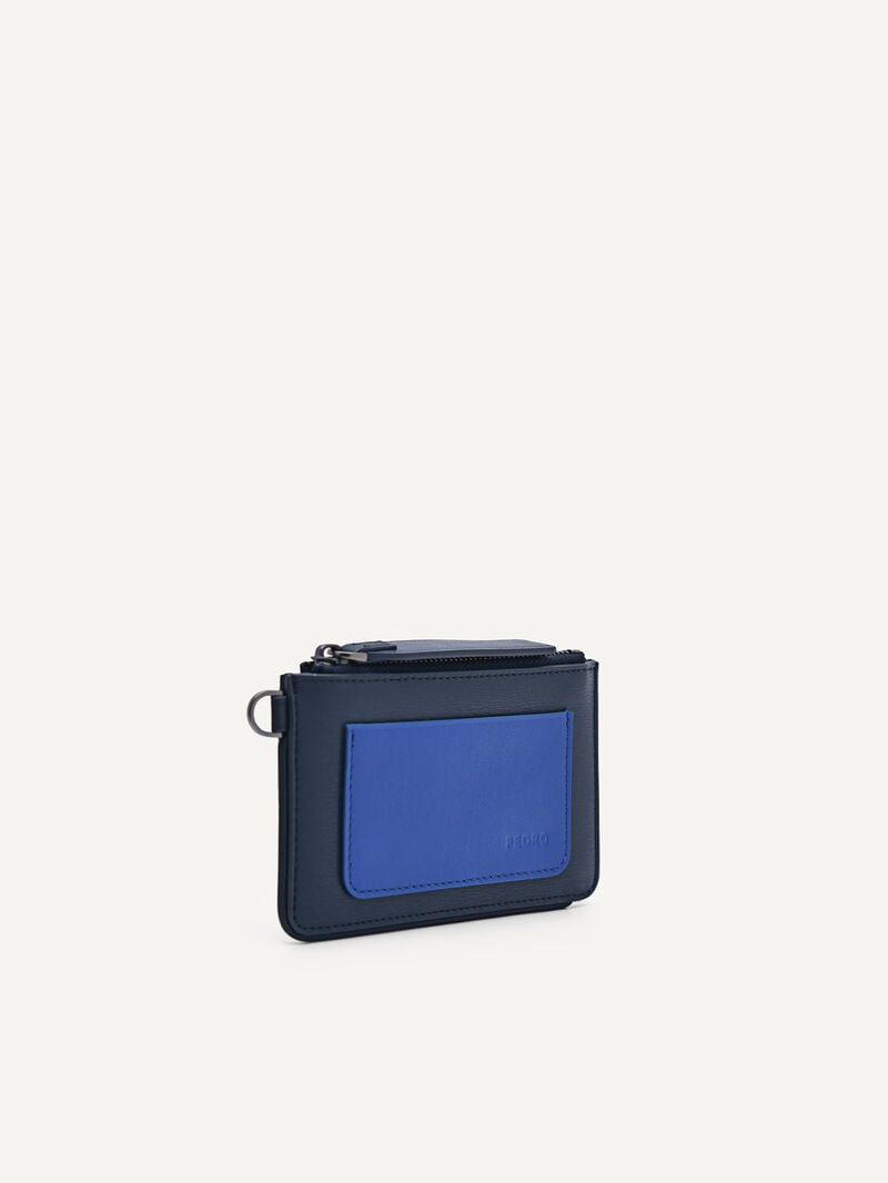 Pedro Leather Men Card Holders Navy | Q9Q-978
