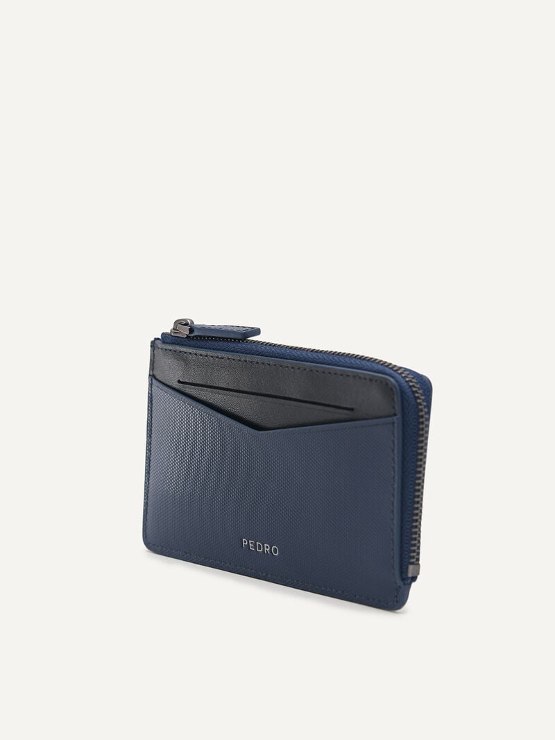 Pedro Leather Men Card Holders Navy | Q9Q-976