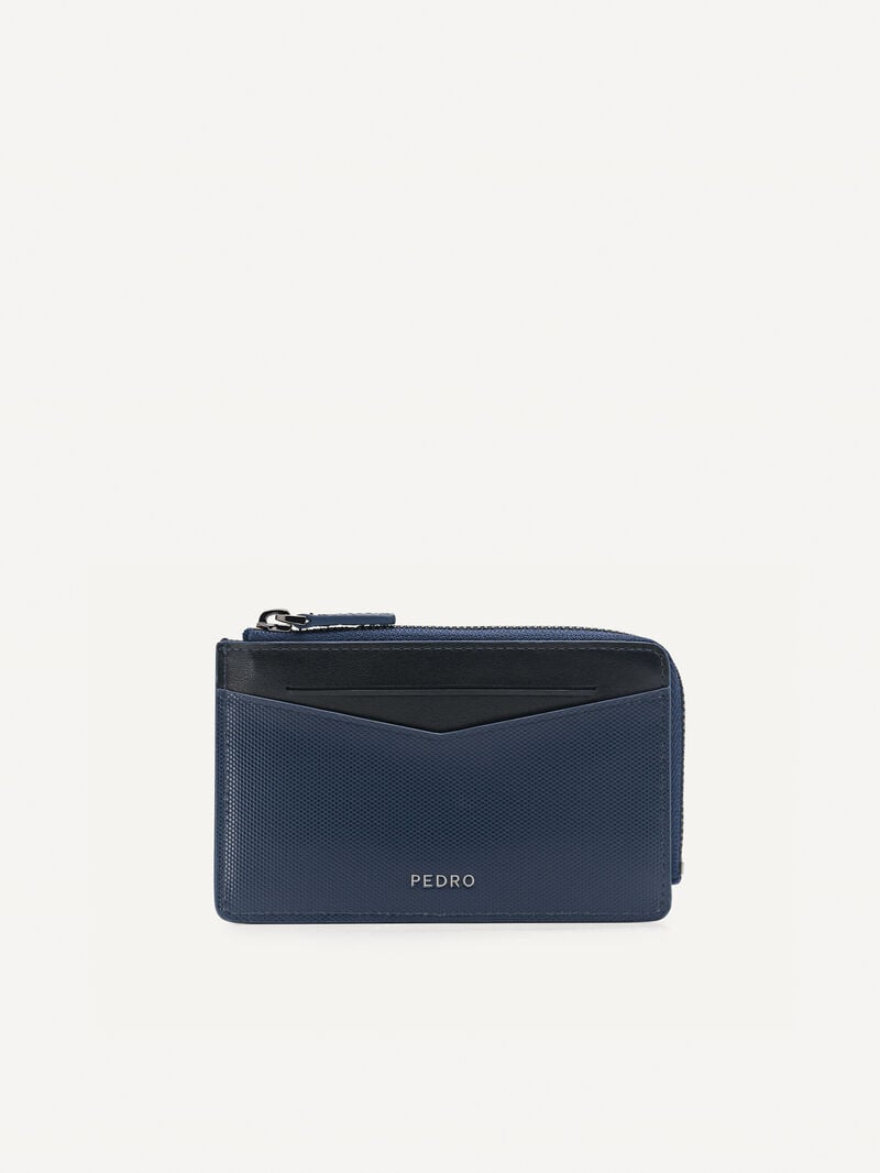 Pedro Leather Men Card Holders Navy | Q9Q-976
