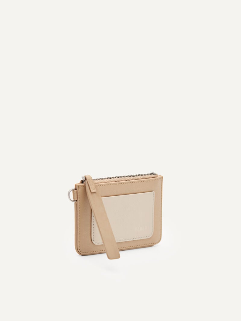 Pedro Leather Men Card Holders Sand | Q9Q-979
