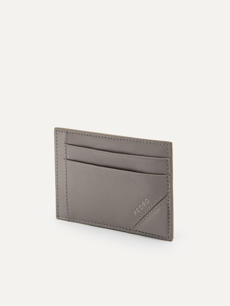 Pedro Leather Men Card Holders Taupe | Q9Q-985