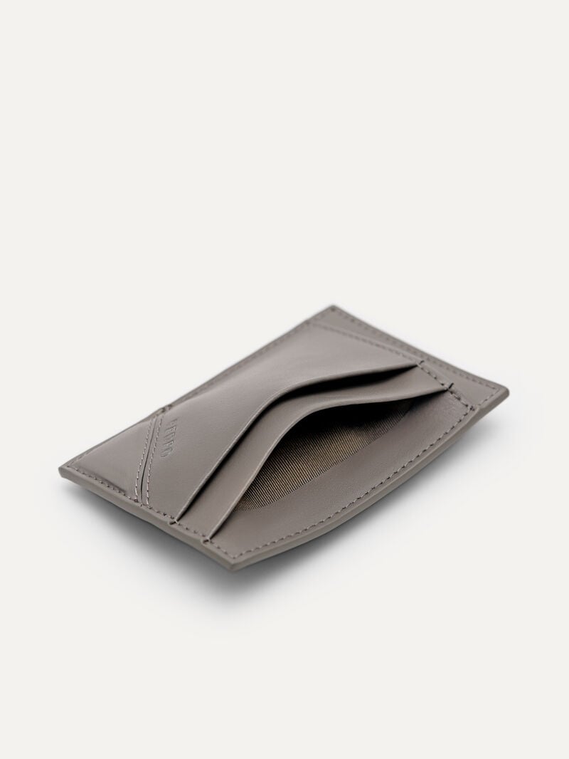 Pedro Leather Men Card Holders Taupe | Q9Q-985