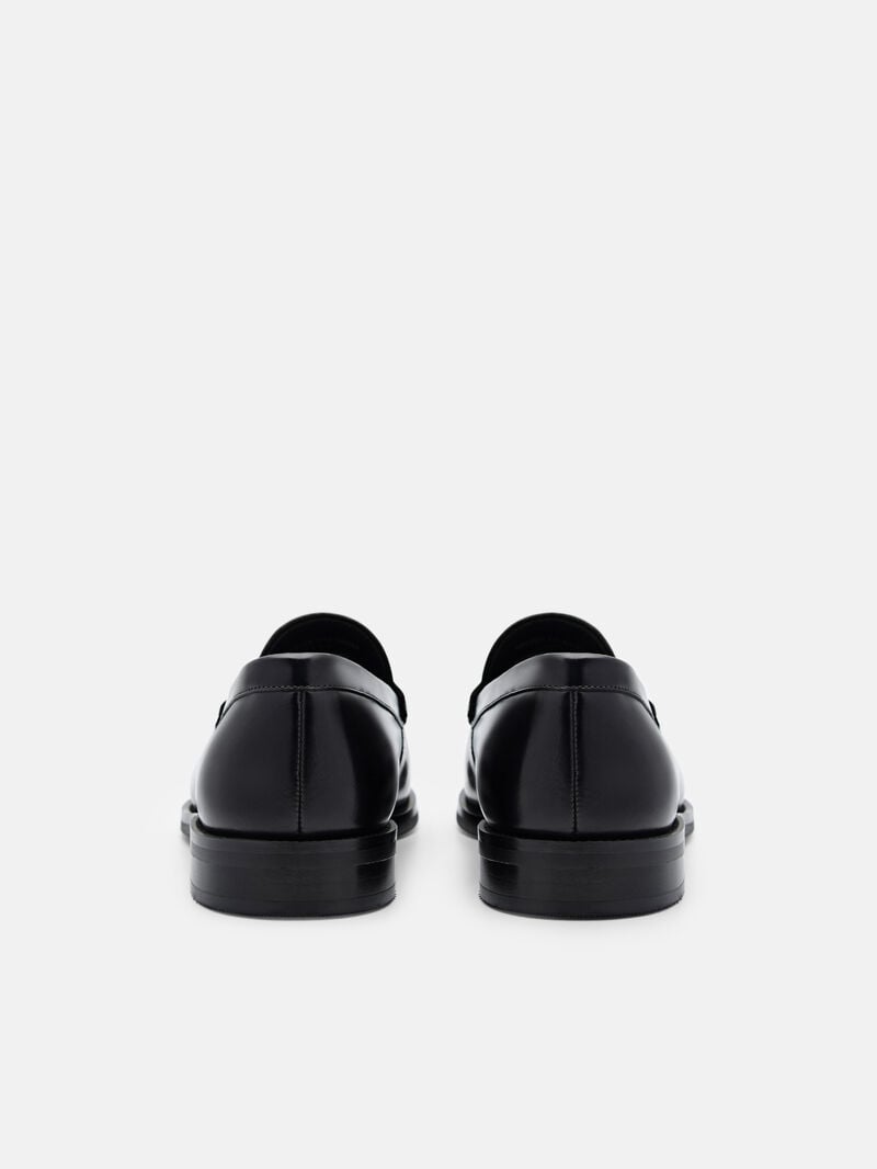 Pedro Leather Men Loafers Black | Q9Q-1775