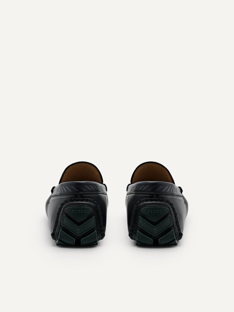 Pedro Leather Men Moccasins Black | Q9Q-1772