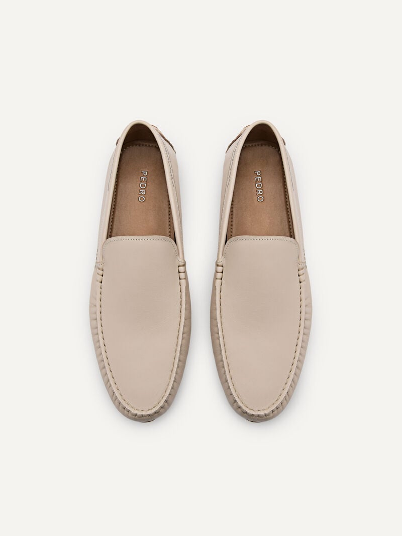 Pedro Leather Men Moccasins Sand | Q9Q-1774