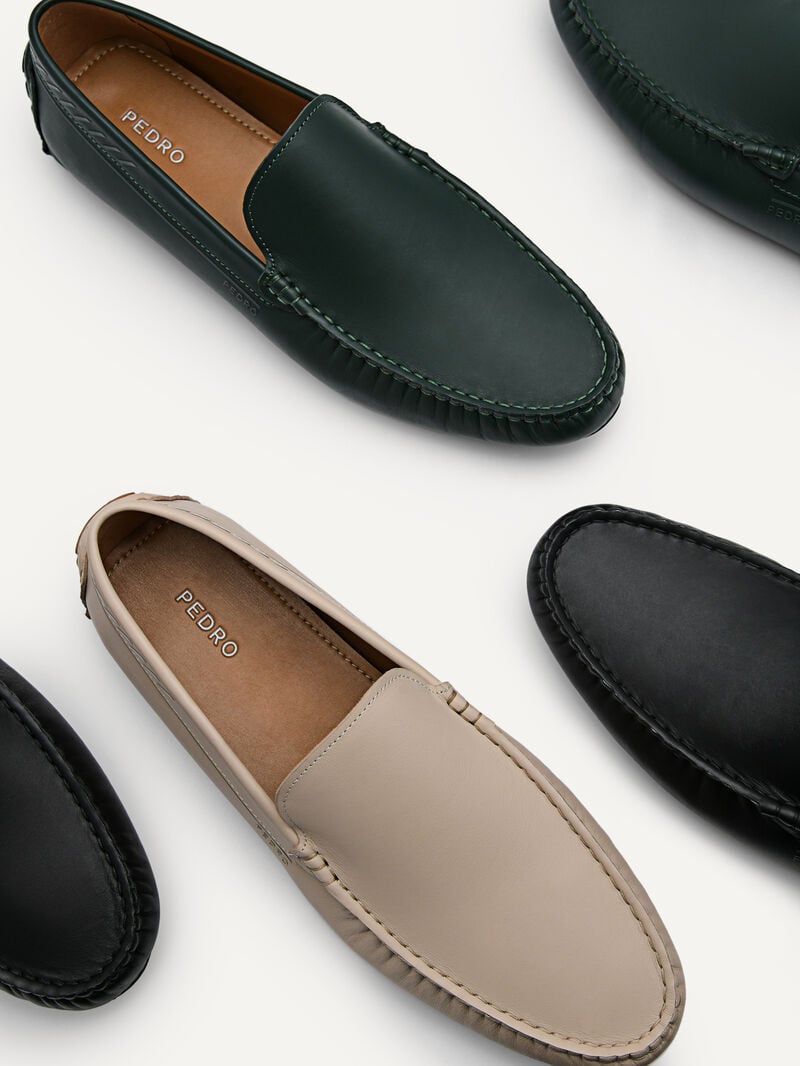 Pedro Leather Men Moccasins Sand | Q9Q-1774