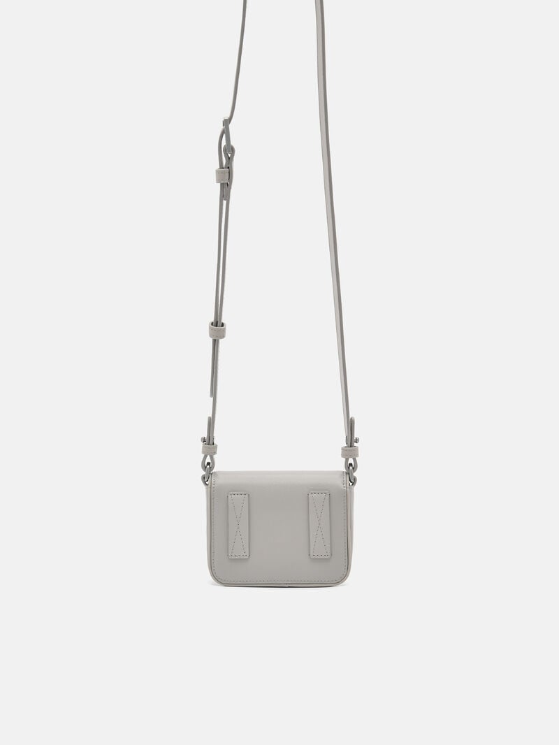 Pedro Leather Mini Pouch Men Pouches Grey | Q9Q-955
