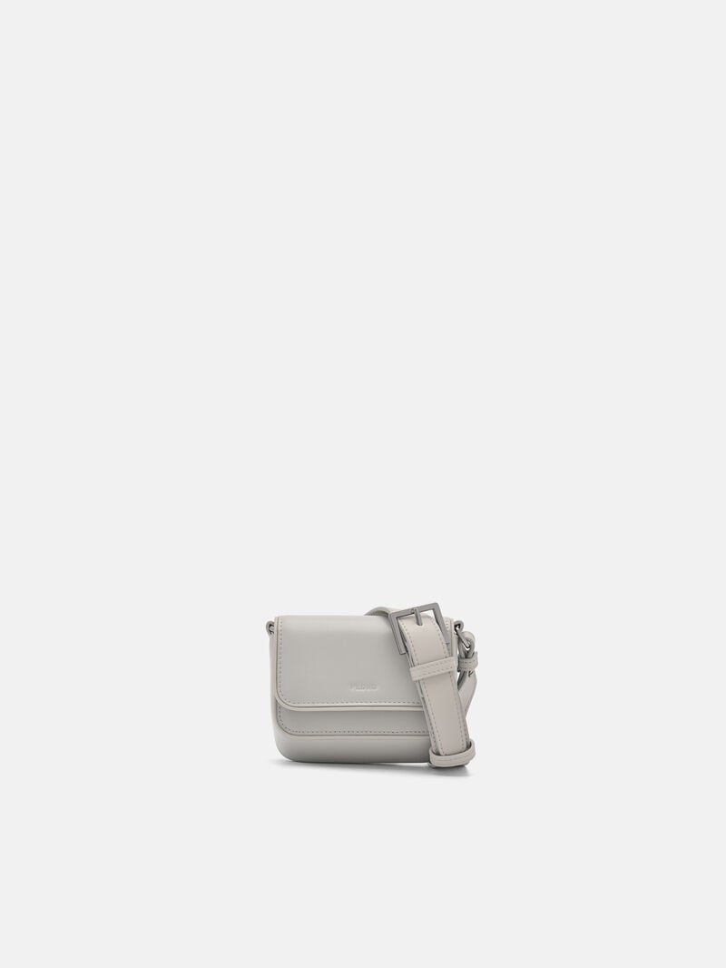 Pedro Leather Mini Pouch Men Pouches Grey | Q9Q-955