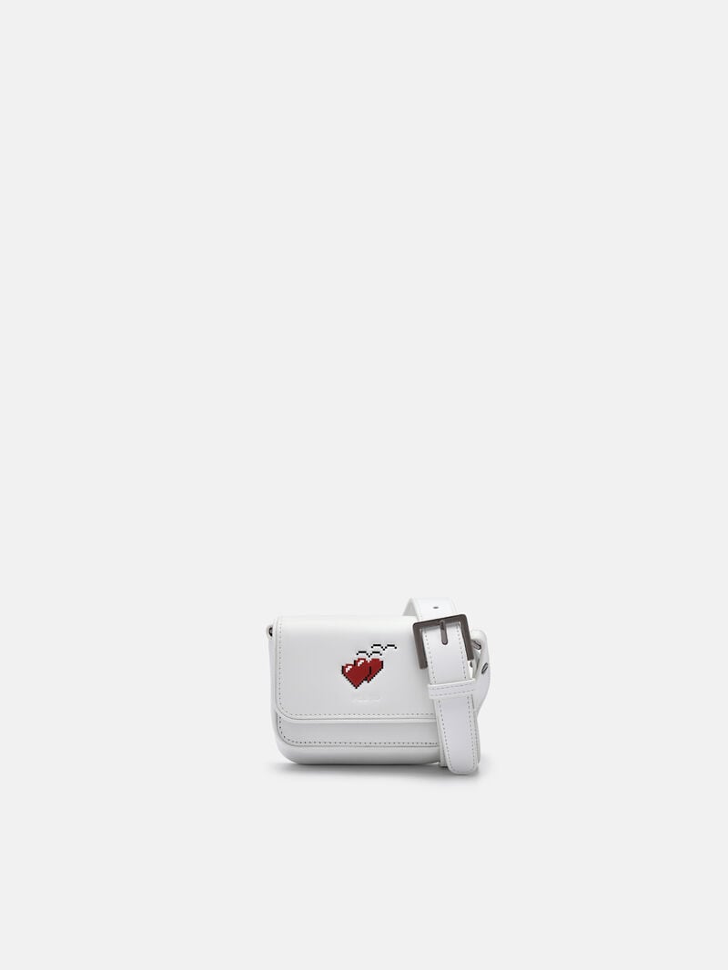 Pedro Leather Mini Pouch Men Pouches White | Q9Q-957