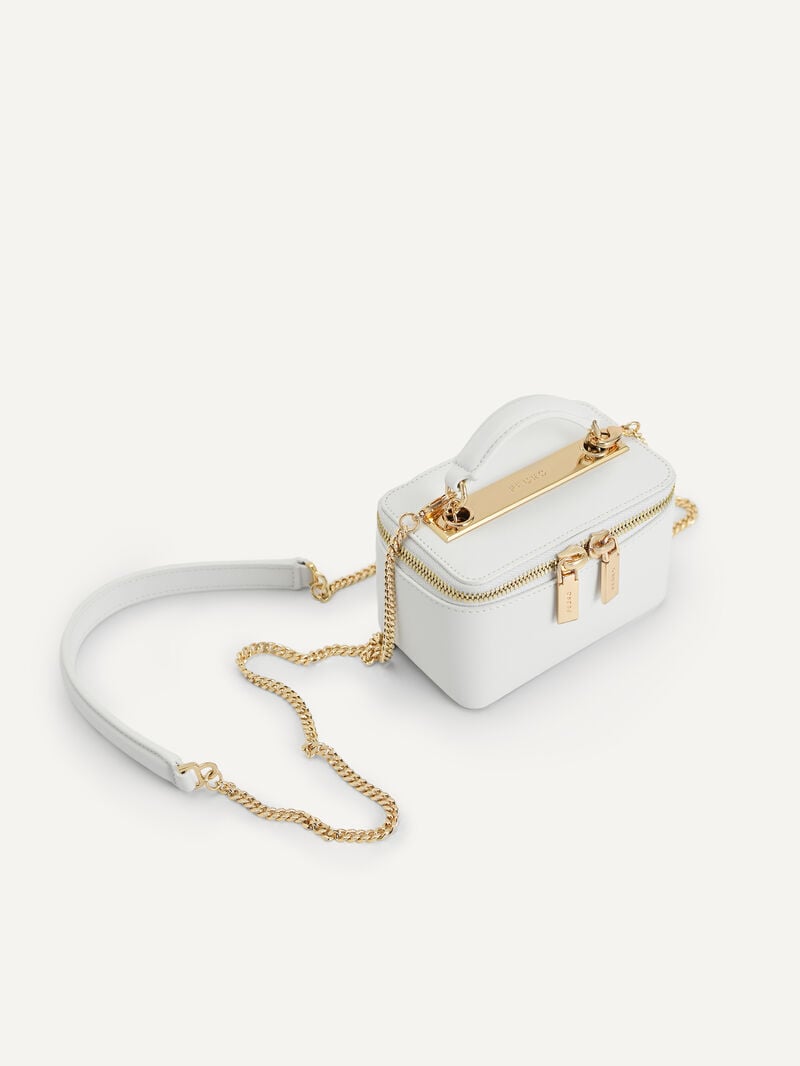 Pedro Leather Mini Vanity Case Women Pouches White | Q9Q-952
